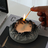 创意火山岩香薰蜡烛小众高级氛围感生日礼物卧室家用熏香蜡烛摆件