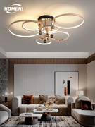 现代简约客厅吸顶灯北欧设计师轻奢圆环时尚大气餐厅卧室圈圈灯