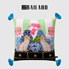 百澜家居YH025中式青花瓷丝绒双面印花沙发客厅抱枕靠垫床上靠包