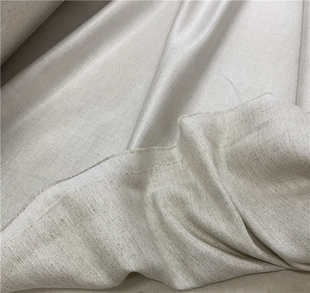 日本进口杂米灰色细腻斜纹温润亲肤纯亚麻面料裤子西装设计师布料