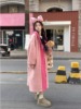 假两件连帽棉服外套女装冬季韩版2024设计感加绒加厚保暖大衣