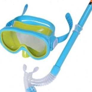 饰页儿童浮潜泳镜护鼻一体式游泳眼镜防雾防进水男U童女童潜水镜
