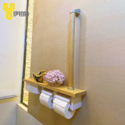 日式带扶手纸巾架卫生间厕所，壁挂墙置物架纸巾盒，卷纸器抽纸厕纸架