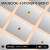 SkinAT适用于MacBook Air贴膜 苹果logo保护膜 表情搞怪创意贴膜 苹果标志贴  Mac Pro 14膜 卡通logo贴