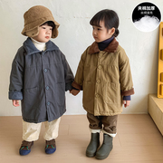 儿童棉服加厚女童装，冬季中长款保暖男童棉衣2023宝宝棉袄外套
