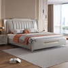 意式轻奢软体皮床1.8米双人床主卧大床现代简约可储物1.5米皮艺床