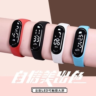 5代夜光防水儿童电子手表，初高中学生触摸屏，led女孩韩版运动表