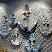 地中海复古木质装饰船锚海洋风格铁锚酒吧餐厅客厅背景墙挂件壁饰