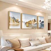 客厅装饰画北欧壁画，三件套客厅无框画三联挂画沙发背景墙装饰画