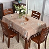 定制欧式风格冬季餐桌布长方形家用折叠个性椭圆桌布转盘套无味