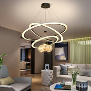 北欧简约现代满天星客厅吊灯，创意个性卧室餐厅，圆环形艺术灯具