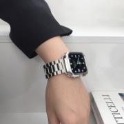 适用苹果手表applewatch不锈钢ultra表带iwatch7/8金属表带男女款