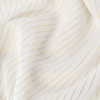 白色金丝色织竖条纹雪纺布料 柔软垂感微透不扎 衬衣连衣裙面料