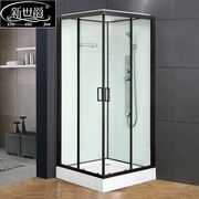 新世爵 正方形淋浴房 整体卫生间隔断一体式钢化玻璃简易浴房家用