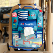韩版卡通汽车椅背袋车，后座蓝小熊置物盒，宝宝用品收纳跨境车载挂袋