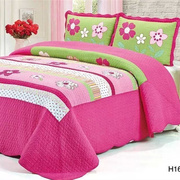 出口美式纯棉韩国绗缝被高档床盖三件套2022欧式四季通用床单