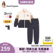 暇步士童装儿童时尚套装2023秋季男女童休闲外套运动裤两件套