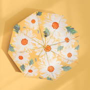 遮阳伞女夏双层太阳伞防紫外线小巧便携晴雨伞，两用折叠小清新