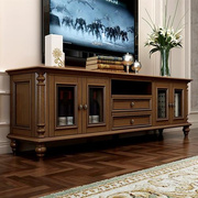 美式乡村实木电视柜茶几组合家具，套装电视机柜子客厅家具地柜整装