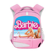2023粉色芭比女孩书包barbie涤纶反光条双肩包大容量学生背包