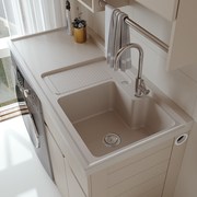 太空铝带搓板洗衣机一体柜阳台，洗衣池水槽洗手盆，伴侣组合柜子定制
