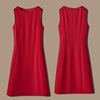 大红色小个子职业西装连衣裙秋季通勤气质中裙，高腰纯色工作服