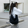 慵懒风斜挎包女日系休闲通勤学生上课ins韩版单肩大包布包托特包