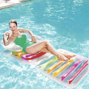 单双人充气浮床成人多人水上浮排遮阳漂浮气垫网布休闲椅游泳圈