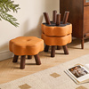家用矮凳创意异形小凳子玄关简约换鞋凳客厅沙发茶几边软包儿童凳