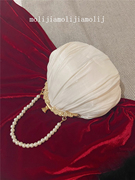 2023珍珠复古温柔包包，仙女女包超仙贝壳斜挎小香风包袋小包手提包