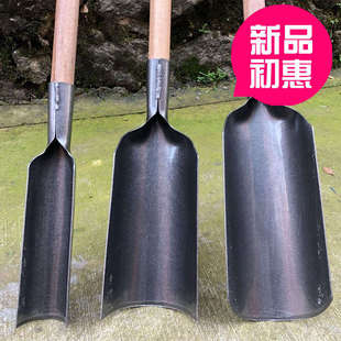 洛阳铲取土器圆铲挖洞挖坑铁锹，农用锰钢考古勘探工具打桩挖土铁铲