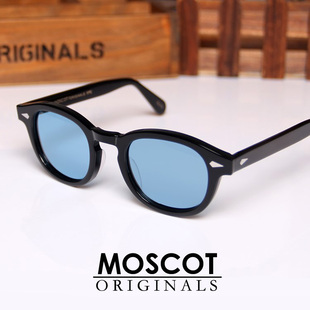 蓝片MOSCOT玛士高偏光太阳眼镜LEMTOSH圆框板材平光成品近视墨镜