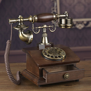 欧式仿古电话机古董复古转盘电话机田园办公电话有线座机