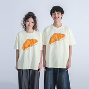 mentmate24ss原创设计牛角，包印花(包印花)短袖tee夏季男女情侣个性t恤衫