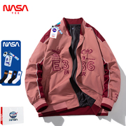 NASA联名男士夹克棒球服潮牌秋冬款棉衣飞行员男装冬季外套衣服
