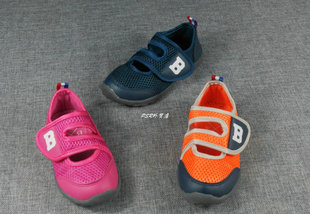 日本男女儿童运动鞋，网鞋春秋轻便防滑幼儿园，宝宝网布鞋