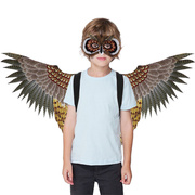 狂欢节儿童猫头鹰面具翅膀套装COSPLY派对舞台表演装饰品道具
