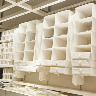 IKEA宜家衣柜隔断思库布6格储物单元衣柜收纳分类储物布隔断悬挂