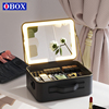 OBOX带镜子专业化妆包女便携大容量化妆师跟妆品纹绣工具手提箱