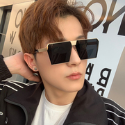 朋克复古墨镜韩版男士时尚方框，显脸小司机开车专用防紫外线太阳镜