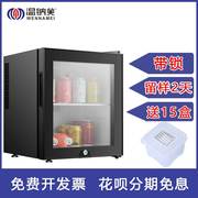 温纳美BC-30CF带锁透明小冰箱食品留样专用柜食堂厨房冷藏展示柜