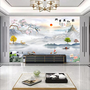 3d电视背景墙壁纸现代简约客厅大气墙纸5d装饰壁画8d山水家和墙布
