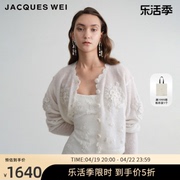 jacqueswei设计师店22ss马海毛，手工钩花针织，开衫长袖外套