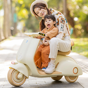 贝多奇儿童电动摩托车三轮车可坐大人遥控人，女孩宝宝双人车玩具车