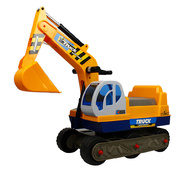 大号儿童挖掘机可坐可骑可挖土挖机工程车模型滑行玩具车生日礼物