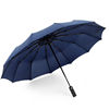 高端12骨胶自动黑伞雨全男女商务三折叠自动开收晴雨伞两用加奢华