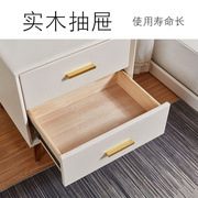 皮艺床头柜简约现代卧室轻奢床边小柜子储物柜床头置物架实木定制