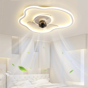 卧室风扇吸顶灯2022年家用云朵儿童房主卧一体电扇灯吊扇灯