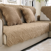 纯色短毛绒沙发垫布艺简约现代坐垫，欧式沙发垫子，防滑套罩保暖四季