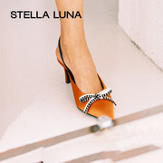 露娜女鞋STELLA LUNA2020尖头高跟单鞋欧美蝴蝶结半凉鞋SL120021